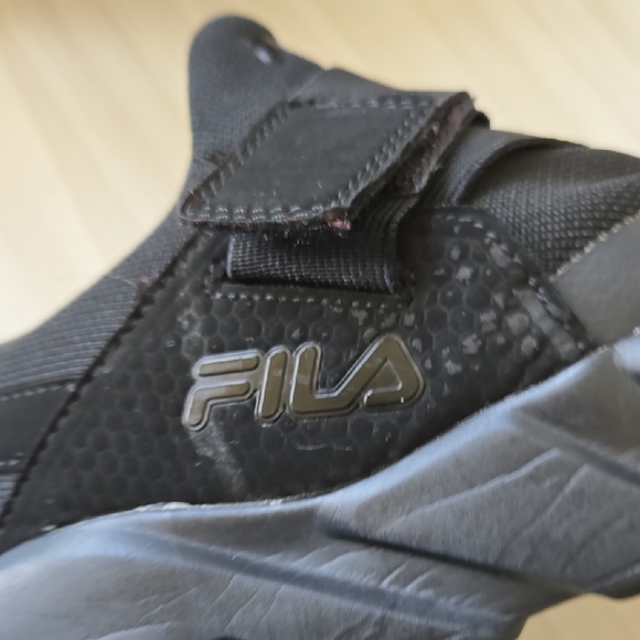 FILA Black Slip-On Cross-Strap Sneakers - Picture 11 of 14